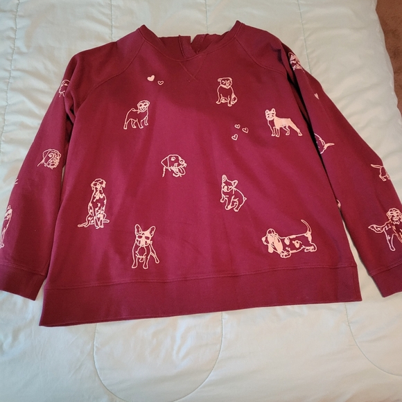 Johnny Was Tippi Embroidered Dog Hooded Sweatshirt XL - Picture 5 of 12